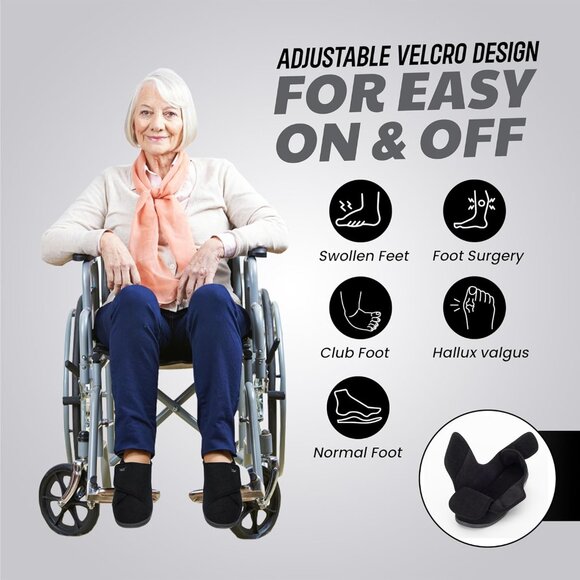 Diabetic Slippers Women, Lymphedema Shoes, Edema Shoes Swollen Feet, Indoor and - Picture 2 of 5